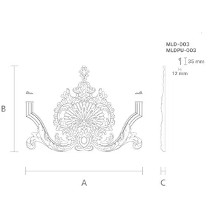 oak Ornate vintage onlays